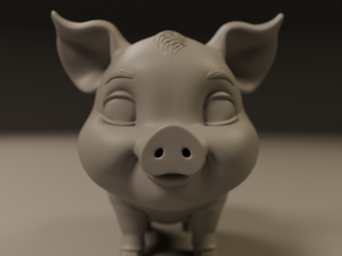 Baby pig Model Cetak 3D