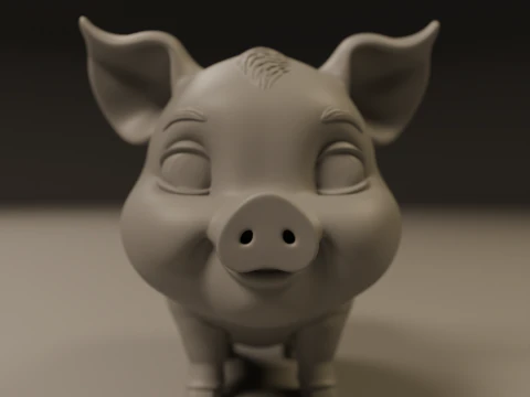 Baby pig 3D Print Model