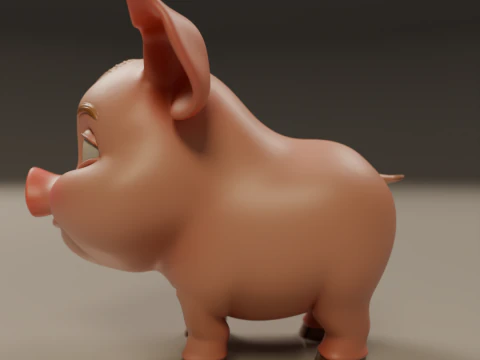 Baby pig 3D Print Model
