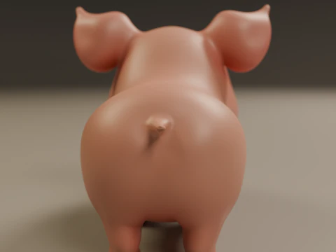 Baby pig 3D Print Model