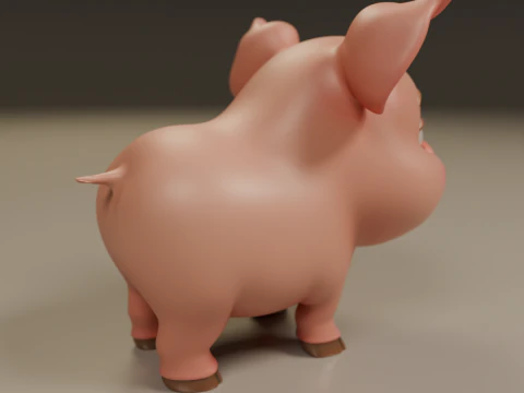 Baby pig 3D Print Model