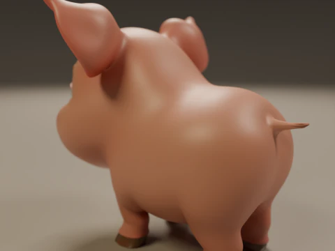 Baby pig 3D Print Model