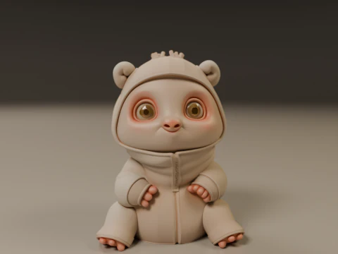Baby pig 3D Print Model