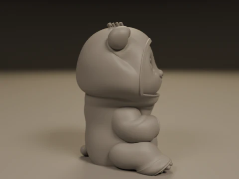 Baby pig 3D Print Model