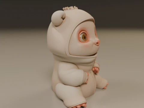 Baby pig 3D Print Model