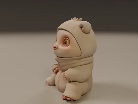 Baby pig 3D Print Model