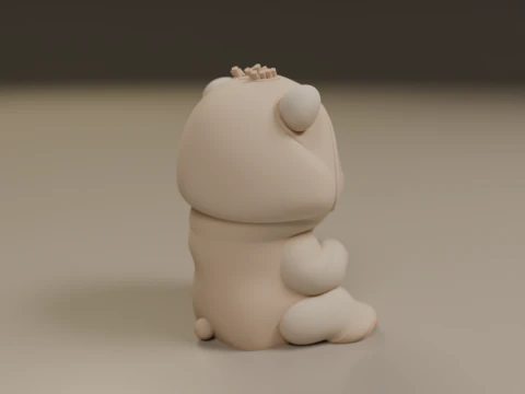 Baby pig 3D Print Model