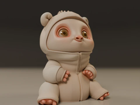 Baby pig 3D Print Model