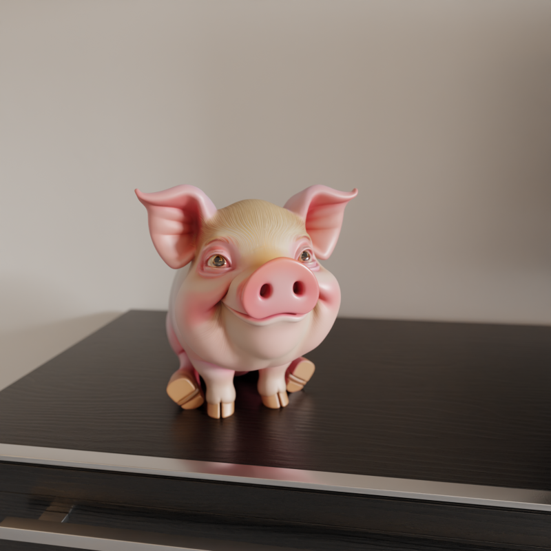 Baby pig 3Dプリントモデル .c4d .max .obj .3ds .fbx .stl .blend