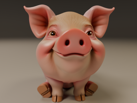 Baby pig 3Dプリントモデル
