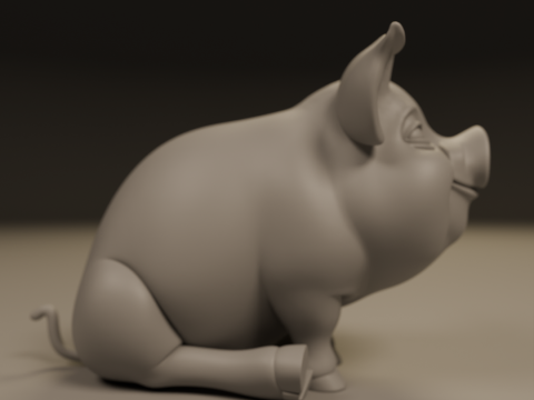 Baby pig 3Dプリントモデル