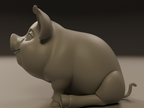 Baby pig 3Dプリントモデル