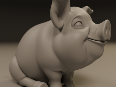 Baby pig 3Dプリントモデル