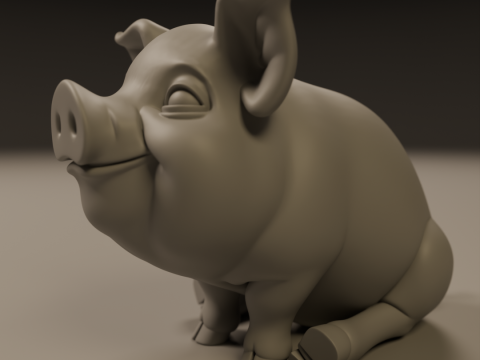 Baby pig 3Dプリントモデル