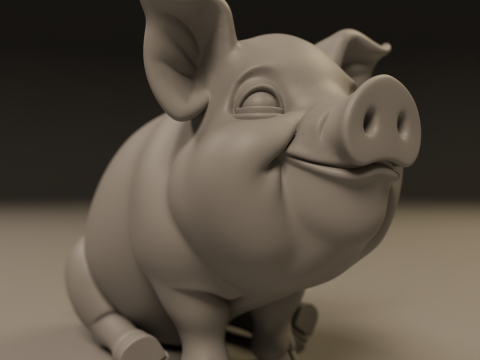 Baby pig 3Dプリントモデル