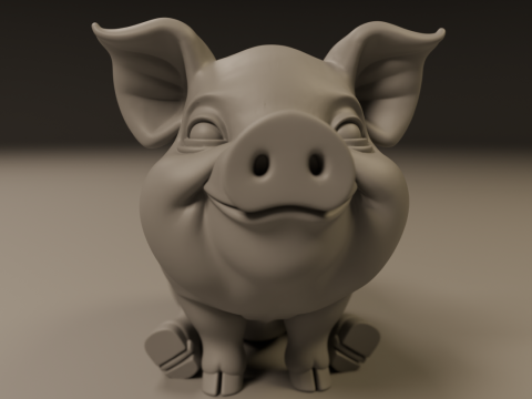 Baby pig 3Dプリントモデル