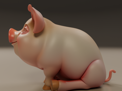 Baby pig 3Dプリントモデル
