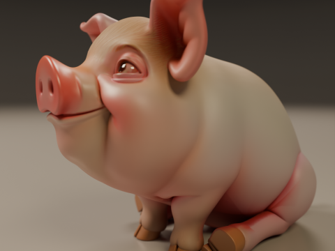 Baby pig 3Dプリントモデル