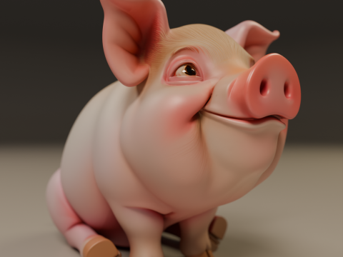 Baby pig 3Dプリントモデル