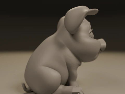 Baby pig 3D Print Model