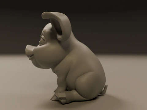 Baby pig 3D Print Model