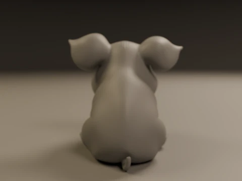 Baby pig 3D Print Model