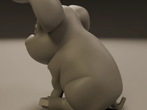 Baby pig 3D Print Model