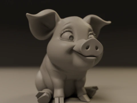 Baby pig 3D Print Model