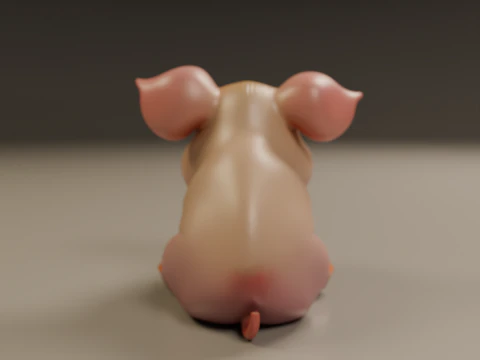 Baby pig 3D Print Model