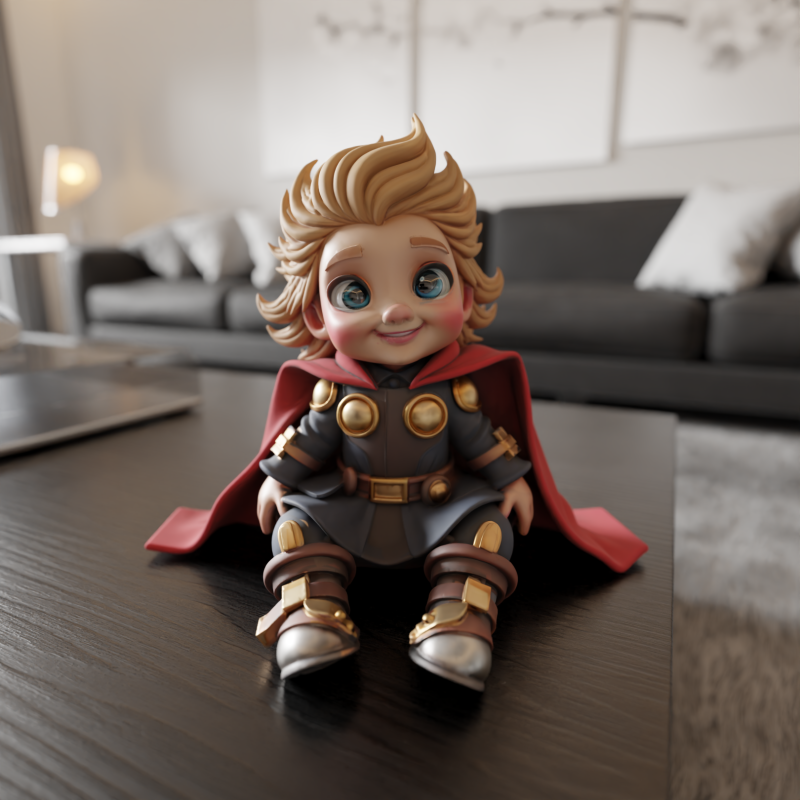 Mini Thor 3D Print Model .c4d .max .obj .3ds .fbx .stl .blend