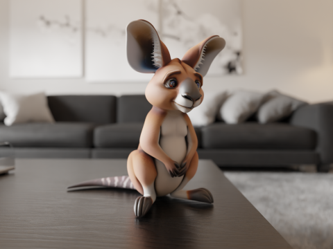 Kangaroo 3D Print Model
