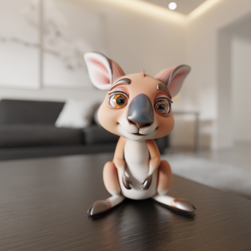 Kangaroo 3D Принт Модель .c4d .max .obj .3ds .fbx .stl .blend