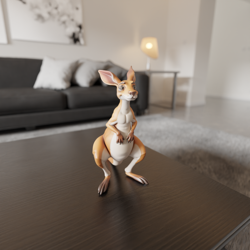 Kangaroo 3Dプリントモデル .c4d .max .obj .3ds .fbx .stl .blend