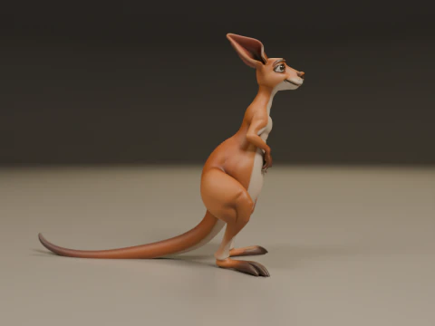 Kangaroo 3D Print Model