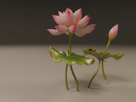 Lotus flower 3D Print Model