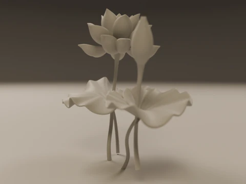 Lotus flower 3D Print Model