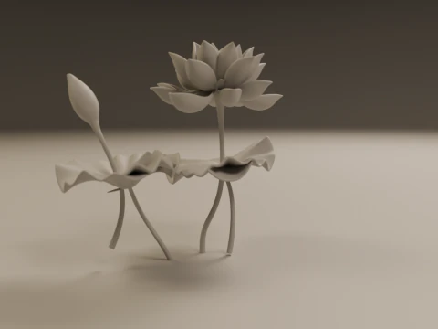 Lotus flower 3D Print Model