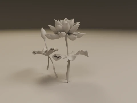 Lotus flower 3D Print Model