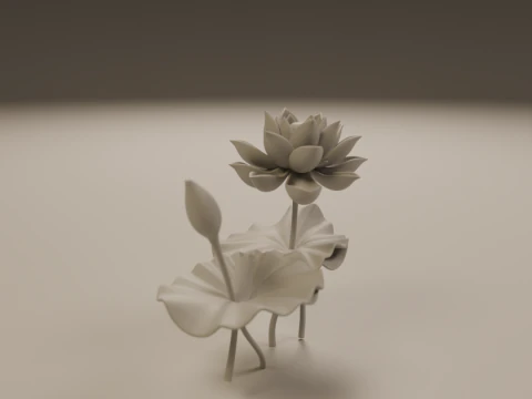 Lotus flower 3D Print Model