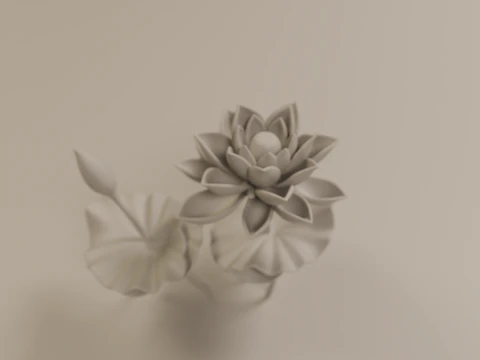 Lotus flower 3D Print Model