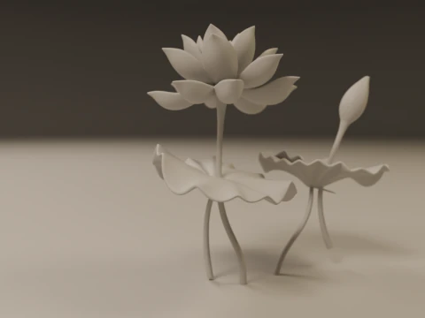 Lotus flower 3D Print Model