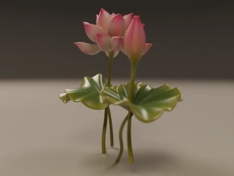 Lotus flower 3D Print Model