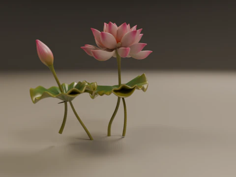 Lotus flower 3D Print Model