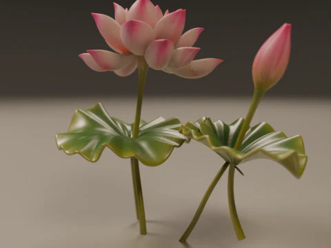 Lotus flower 3D Print Model