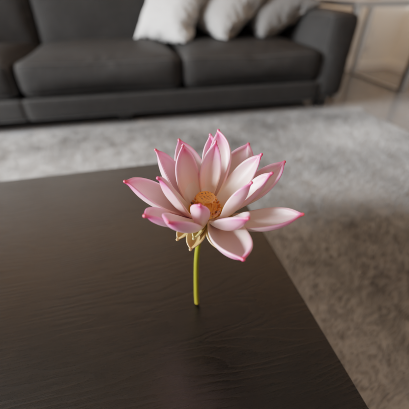 Lotus flower 3D 프린트 모델 .c4d .max .obj .3ds .fbx .stl .blend