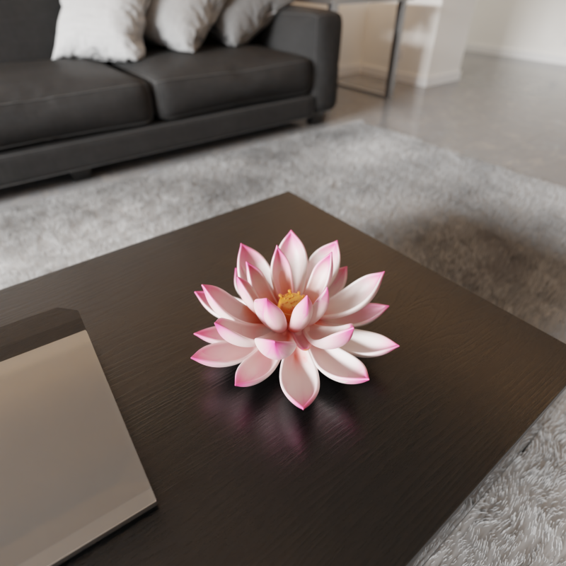 Lotus flower Modello di stampa 3D .c4d .max .obj .3ds .fbx .stl .blend