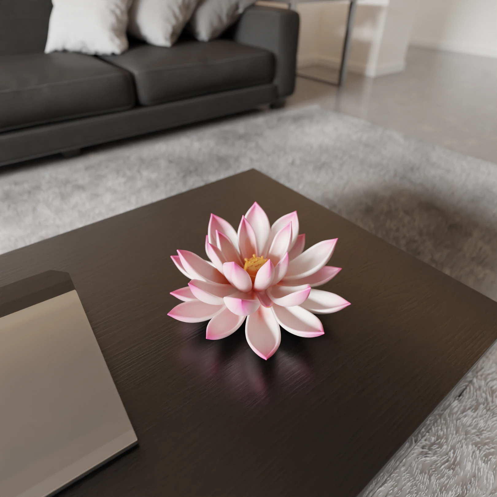 Lotus flower 3D Print Model .c4d .max .obj .3ds .fbx .stl .blend 