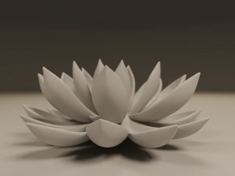 Lotus flower 3D Print Model