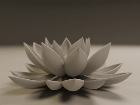 Lotus flower 3D Print Model