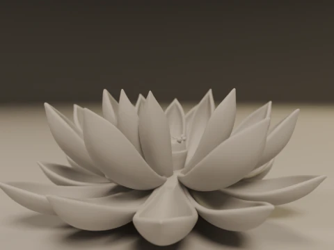 Lotus flower 3D Print Model